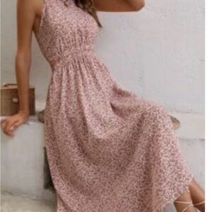 Floral Halter Maxi Dress